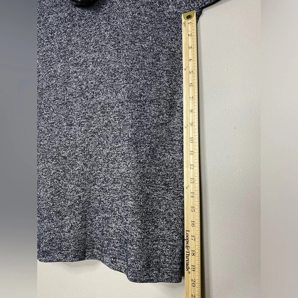 Athleta knit cardigan tunic sweater with pockets size small black white - Picture 7 of 9